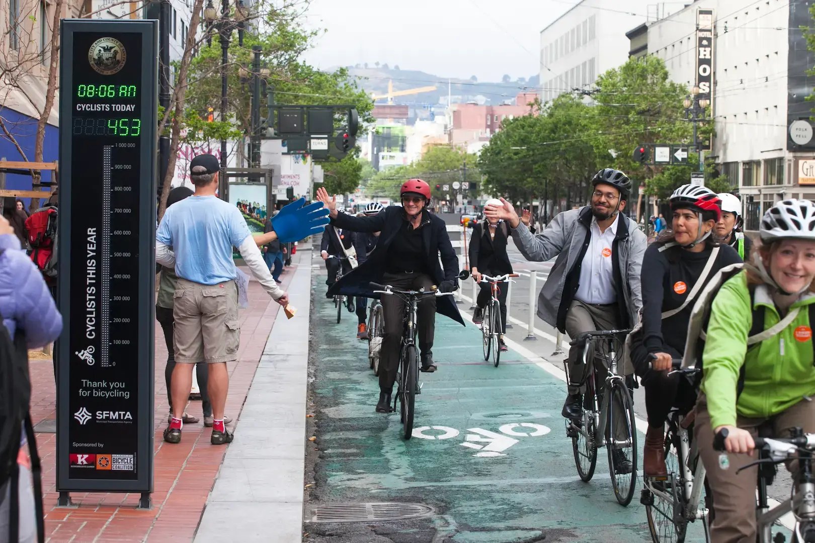 Afficheur de passages cyclistes à San Francisco